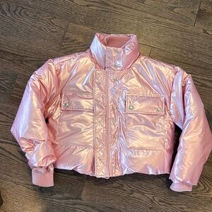 Shiny Pink Puffer Jacket